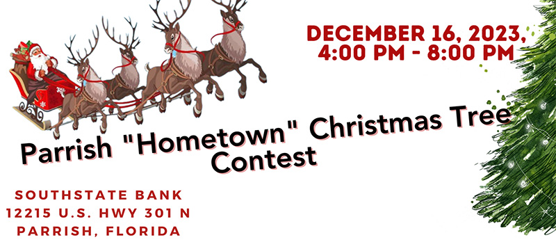 Parrish Hometown Christmas Tree Contest banner