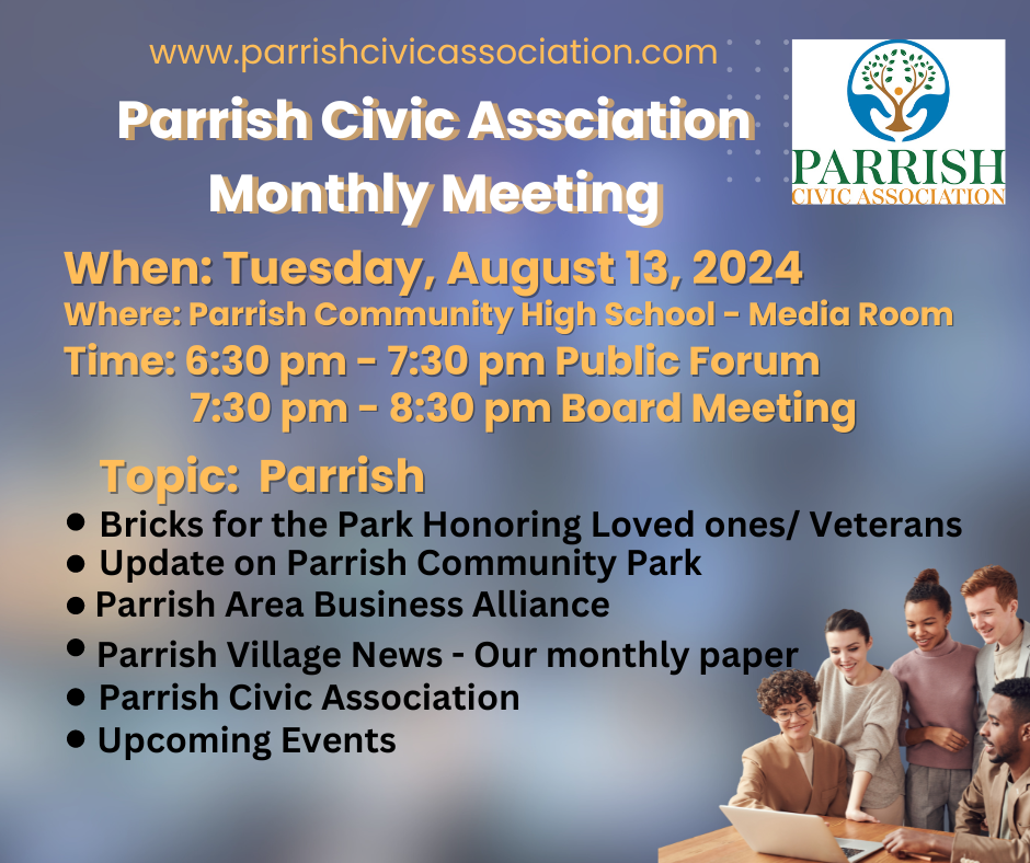 Parrish Civic Association August 2024 Meeting