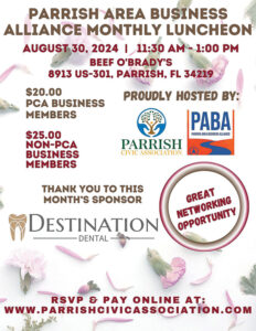 Parrish Area Business Alliance Meeting August 30, 2024